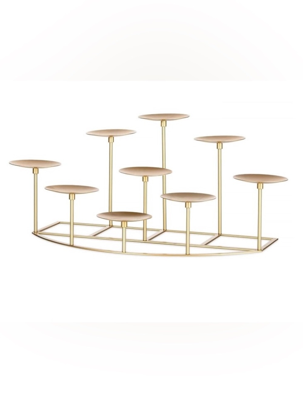 Gold 9-Branch Candelabra Candle Holder For Fireplace,Table Centerpiece & Holiday